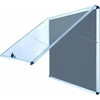 Nehořlavá textilní vitrína AL rám 706 x 653 mm (6xA4) - šedá