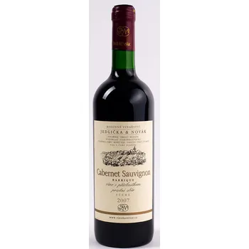 Víno Jedlička & Novák Rodinné vinařství Jedlička Bořetice Cabernet Sauvignon 2007 pozdní sběr 0,75 L suché moravské červené víno BARRIQUE