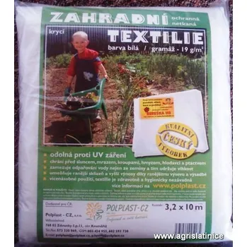 Mulčovací textilie Netkaná textilie bílá 17 g/m² 3,2 x 10 m
