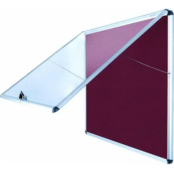 Nehořlavá textilní vitrína AL rám 924 x 653 mm (8xA4) - vínová