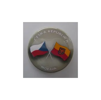 Placka ČESKÁ REPUBLIKA - MORAVA (44 mm, špendlík)