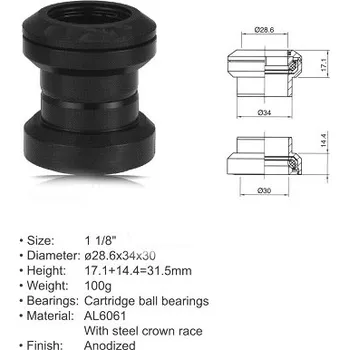 Hlavové složení AUTHOR ACO-HS04 Barva: černá Hlavov složení