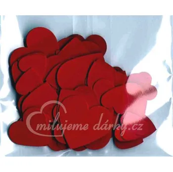 Party dekorace Balíček papírových červených srdíček 3 Love