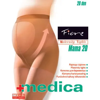 Dámské punčochy Fiore punčochové kalhoty Mama 20den black-černá 2-S (těhotenské punčochové kalhoty 20den)