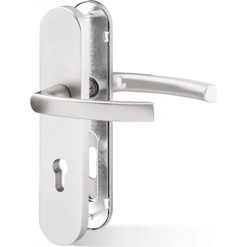 Dveřní kování AC-T Servis ACT bezpečnostní kování VIKING (hliník) Provedení: PZ L (klika LEVÁ/ klika), Rozteč: 72 mm, Povrch (elox): F1 (stříbrný elox)