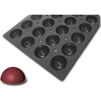 Forma na pečení DE BUYER | Silikonová forma, 18 ks polokoule, velikost 53x32,5 cm (Polokoule silikonová forma - de Buyer)