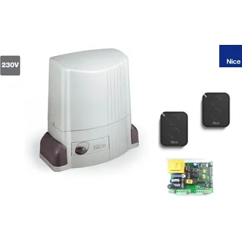 NICE THOR motor pro posuvné brány do 1500 kg; 230V, 400W, 800N, 1x el. ROA37, 1x FLO2RE, mechanický koncový spínač