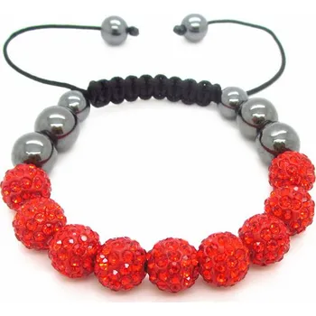 Náramek Blingstar Náramek Shamballa Luxury - Red - B339