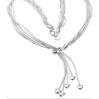 Řetízek Blingstar Dámský Náhrdelník SRDCE - Silver Shine - N372