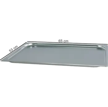 Plech na pečení TOMGAST | Gastronádoba PROFI velikost GN 2/1, výška 10 cm (Gastronádoba GN 2/1 - hloubka 10 cm)