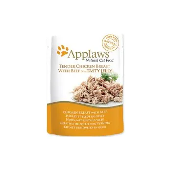 Krmivo pro kočku Kapsička APPLAWS cat pouch chicken with beef in jelly 70g