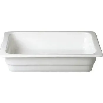 RAK | Gastronádoba porcelánová, BUFFET, bílá, GN 1/2 - hloubka 6,5 cm (Porcelánová gastronádoba)