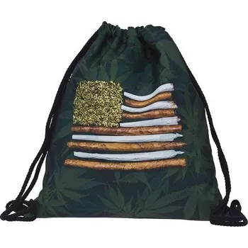 Blingstar Vak na záda WEED Joint Flag - 976 Marihuana