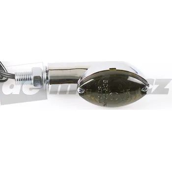 Osvětlení pro motocykl Moto miniblinkr CAT EYE - chromový - kouřové sklo