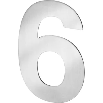 Domovní cedule Domovní číslo ACT "6" nerez (Výška číslice :12 cm)