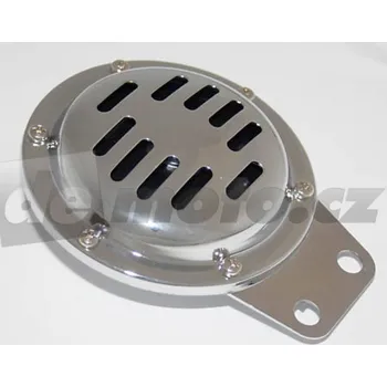 Houkačka Moto klakson 12V - průměr 102 mm - chromový