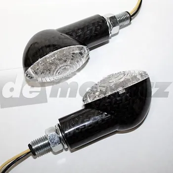 Osvětlení pro motocykl Blinkr LED diodový CAT EYE - karbonový (1ks)