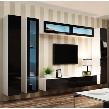 Cama Meble Vigo 6 bílá/černá Obývací stěna Cama Meble Vigo 6 bílá/černá