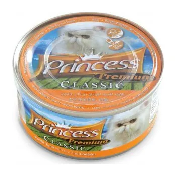 Krmivo pro kočku Princess Premium Classic tichomořský tuňák s rýží a sýrem 170 g