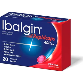 Lék na bolest, zánět a horečku Ibalgin Rapidcaps 400 mg, 20 tob.