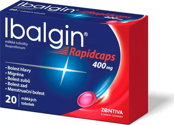 Lék na bolest, zánět a horečku Ibalgin Rapidcaps 400 mg