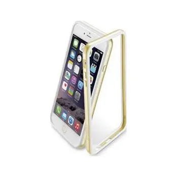 Pouzdro na mobilní telefon CellularLine Bumper Satin ochranný rámeček pro Apple iPhone 6 Plus / 6S Plus , zlatý
