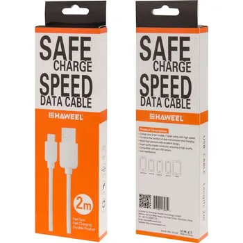 Datový kabel OEM Dobíjecí vysokorychlostní ( data ) kabel - micro USB výstup, délka 200cm ( 2m )