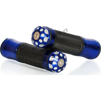 grip Gripy-rukojeti na moto Motion Stuff s kovovými částmi se závažíčky modré, pár