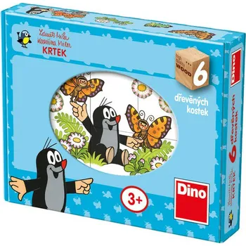 Dřevěná hračka Dino Kostky Veselý Krtek