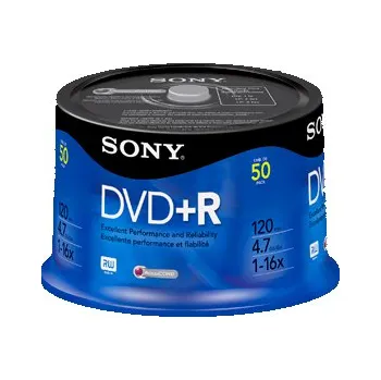 Optické médium Sony DVD+R 4,7GB 50 ks bulk