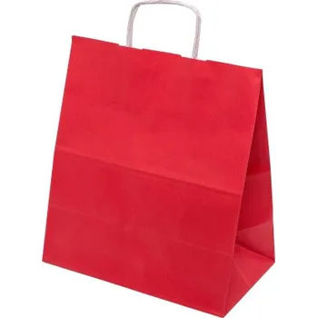 Papírová taška barevná 305x170x340mm - červená
