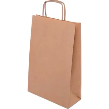 Eko papírová taška 26 x 12 x 35 cm - přírodní