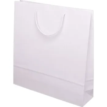 Papírové barevné tašky 300x100x400mm - bílá