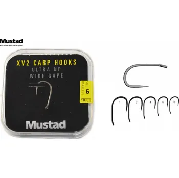 Rybářský háček Háček Mustad XV2 Wide Gap vel.2 / 10ks - BEZ PROTIHROTU!