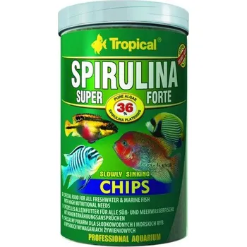Krmivo pro rybičky TROPICAL Spirulina Forte Chips 36% 250ml