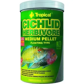 Krmivo pro rybičky Tropical Cichlid Herbivore Medium Pellet 500ml