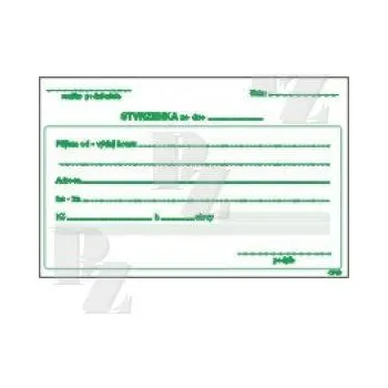 Tiskopis Stvrzenka A6 100listů samopropisovací, Optys