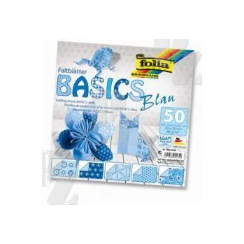 Barevný papír Papíry na origami 10x10cm 50ks Basic Blau, SMT Creatoys