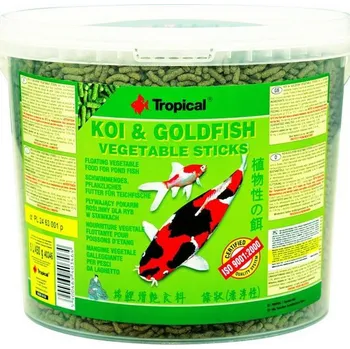 Krmivo pro rybičky TROPICAL KOI & GOLDFISH VEGETABLE sticks 11l