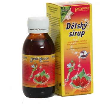 Přírodní produkt GREEN IDEA Dětský sirup lesní jahoda + vitamín C 130 g