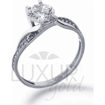 Prsten Klenoty Budín Zásnubní prsten bílé zlato se zirkonem 1261091-0-51-1 (Klenoty Budín Zásnubní prsten bílé zlato se zirkonem 1261091-0-51-1)