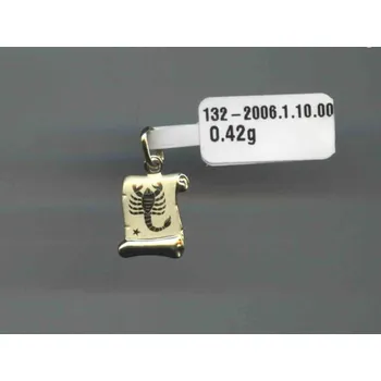 Přívěsek Klenoty Budín Zlatý přívěsek - zlaté znamení na pergamenu: vodnář,ryby,beran,býk,rak,blíženci, (Klenoty Budín Zlatý přívěsek - zlaté znamení na pergamenu: vodnář,ryby,beran,býk,rak,blíženci,)