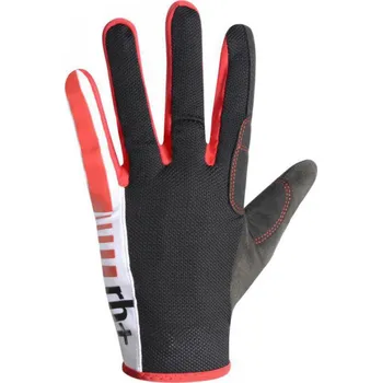 Cyklistické rukavice Rukavice RH+ ORION Glove Black White Red Velikost: L