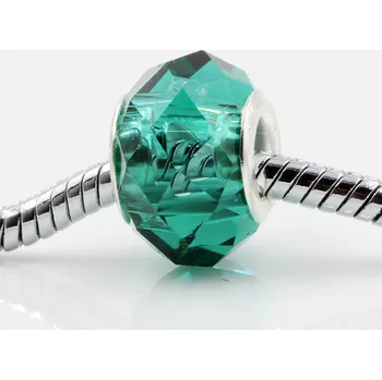 Korálek Korálek KRYSTAL broušený tmavě zelený - TOPBEADS