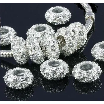 Korálek Korálek AFLO s čirými krystalky - TOPBEADS