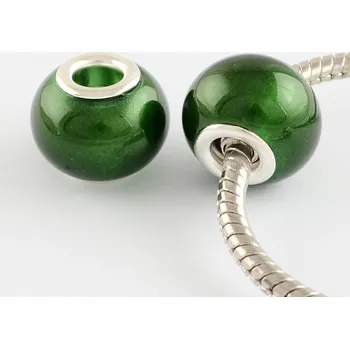 Korálek Korálek akryl Zelený lesk - TOPBEADS