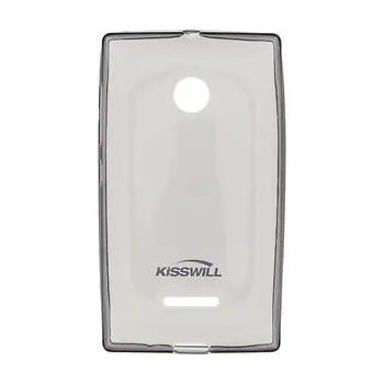 Pouzdro na mobilní telefon Kisswill TPU černé transparentní silikonové pouzdro pro Nokia Lumia 532