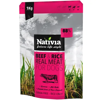 Nativia Real Meat Beef/Rice, 8 kg