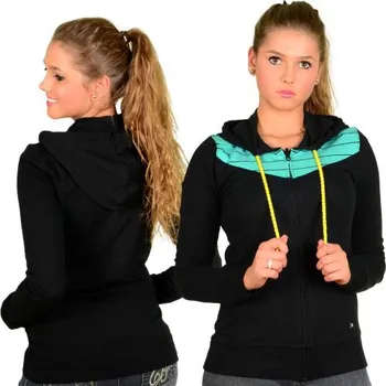 Dámská mikina Dc Bebb Girl Zip Hoodie Turquoise Black