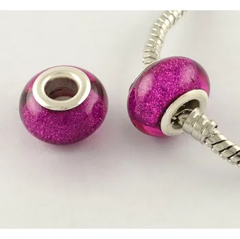 Korálek Korálek Bella perleť růžový tmavý fuchsie akryl - TOPBEADS